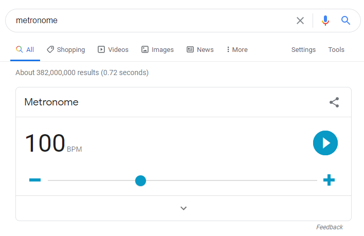 using google's metronome