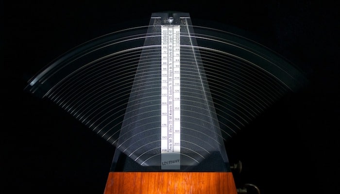 Traditional metronome ticking
